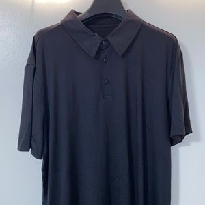 Short sleeved black polo